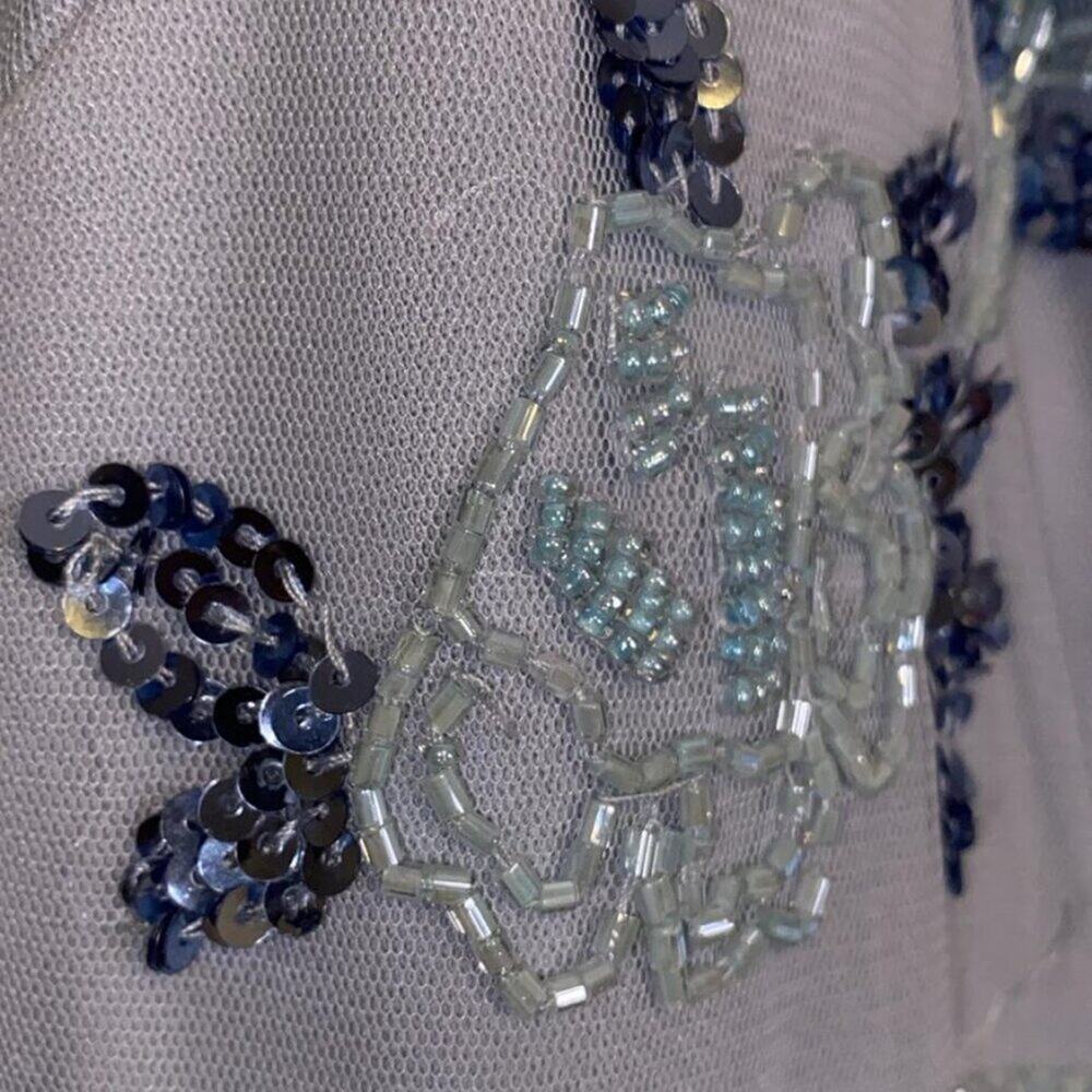 Long Dress by Papell Studio with Ruffles and bBeads - Picture 11 of 11